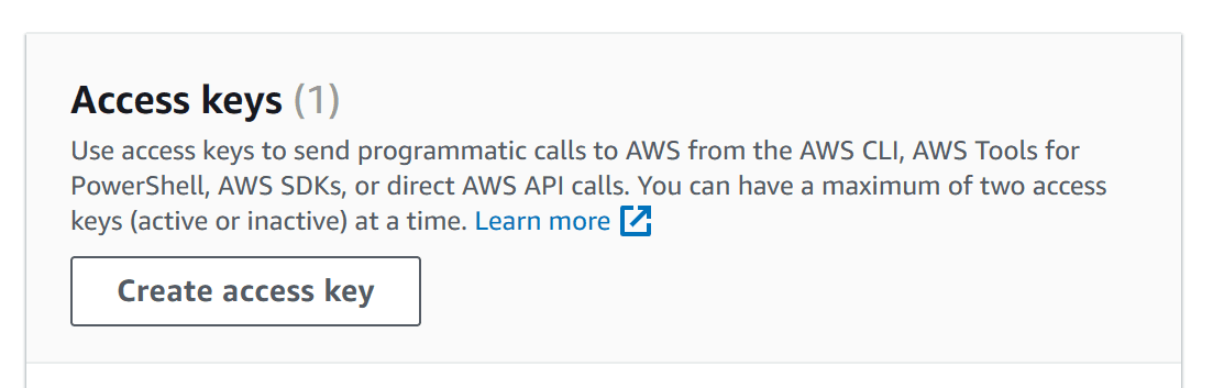 aws access key IAM user